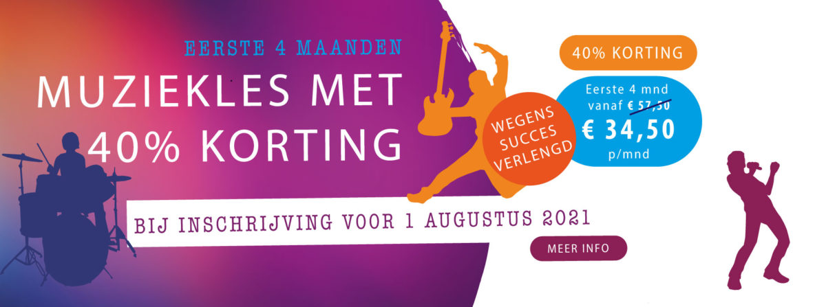 Muziekles met korting